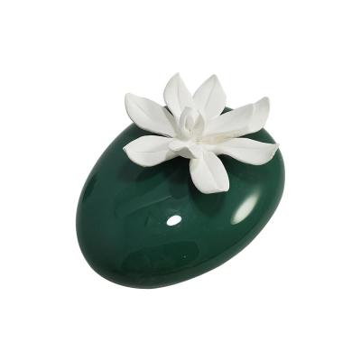 New Factory Custom Flower shaped Non-Electric Essential Oils Aromatherapy Fragrance Ceramic Diffuser for Home decor Bathroom 