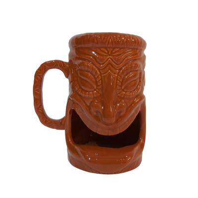 eco creative cheap custom souvenir handmade ceramic tiki mugs
