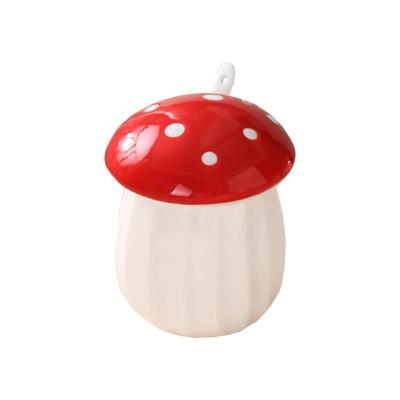 Vintage Ceramic Kitchen Mushroom Cookie Jar Canister Set thumbnail