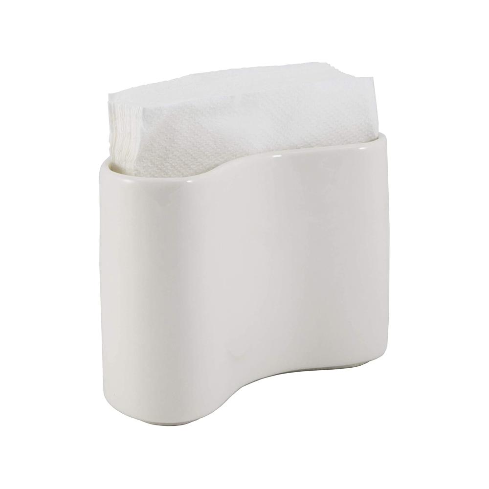 custom design wedding white table bar ceramic porcelain Paper napkin holder for restaurant