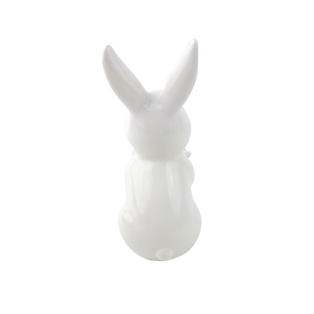 New Factory Custom white ceramic easter bunny rabbit for home decoration