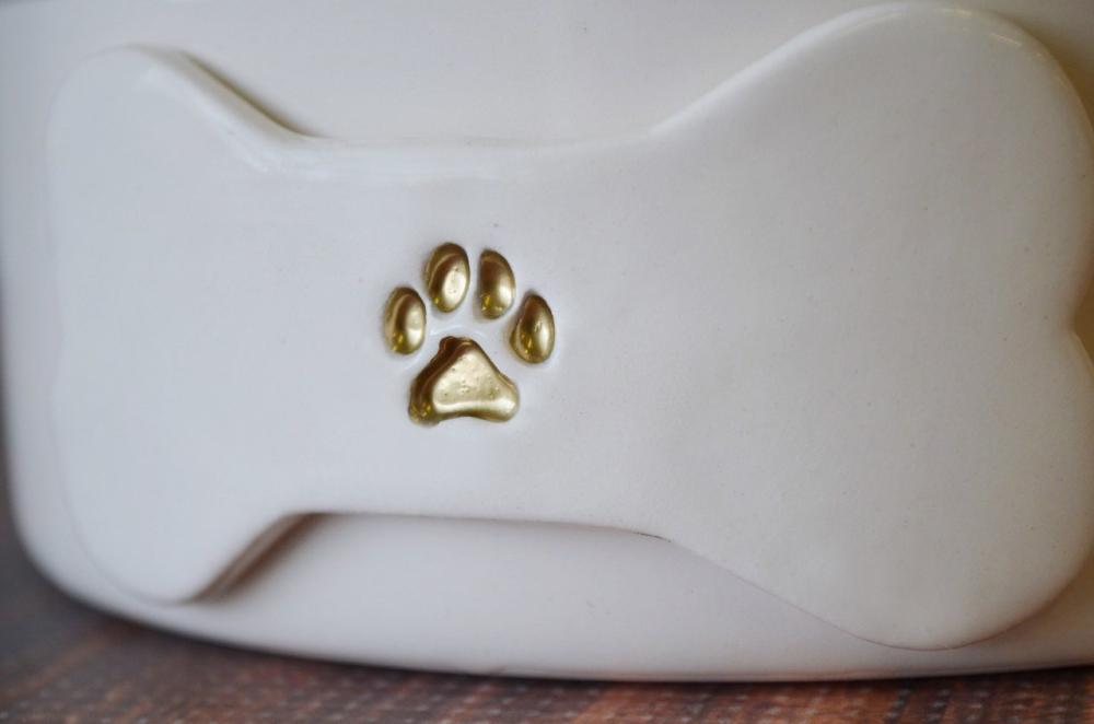 New Factory Custom designer deep sublimation ceramic water food feeder travel pet dog cat bowl for travelling