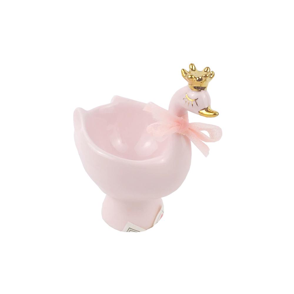 Animal swan shape ceramic egg cup holder chicken display
