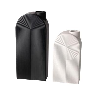 Custom thin contemporary style Ceramic Stoneware Flower Vase thumbnail