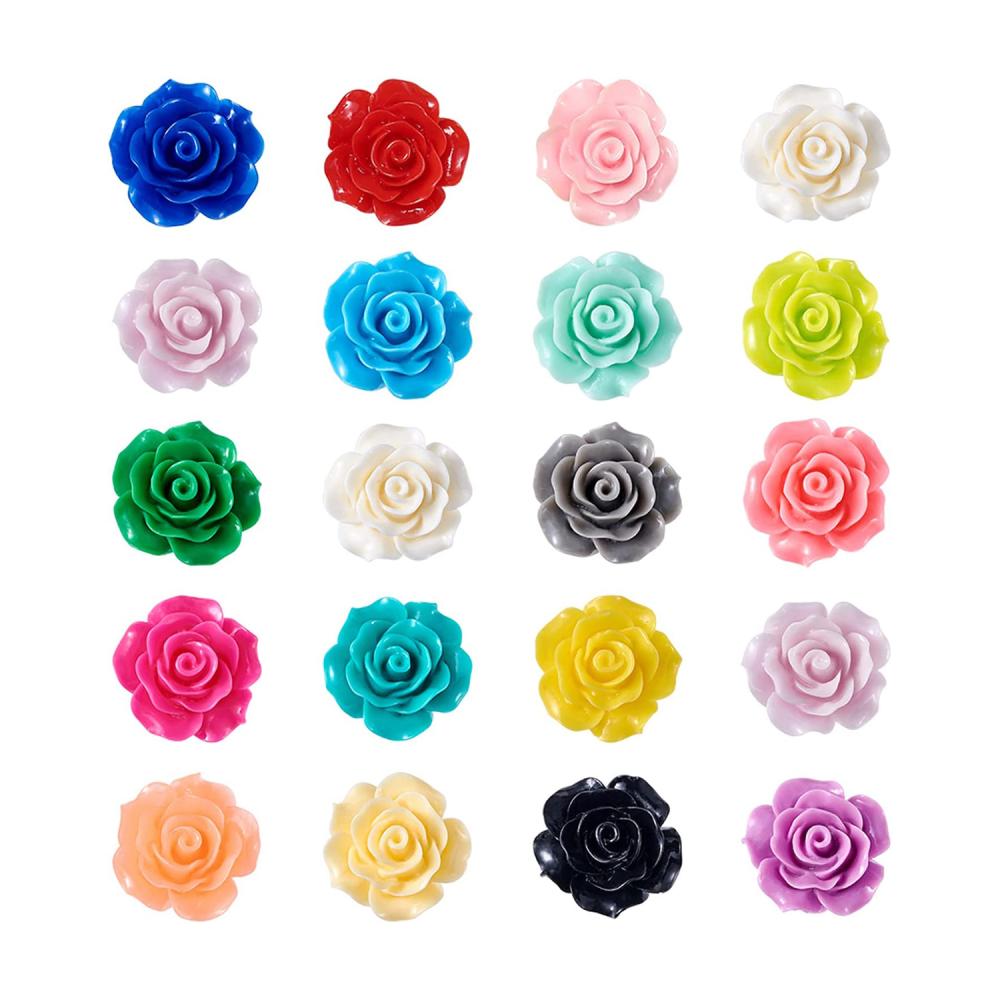 custom wholesale mini small Resin Crafts Rose Flower For Home decor