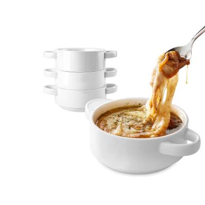 Stackable French Onion Soup Bowl With Handles picture 1