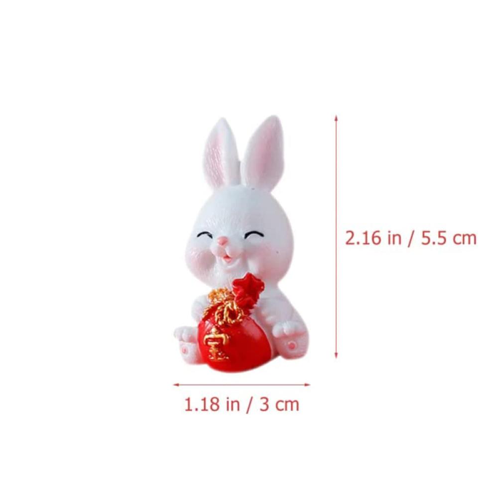 2023 custom chinese new year resin art craft rabbit figurine for home decor ornament