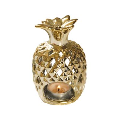 Wholesale Custom Gold Ceramic Pineapple Candle Holder thumbnail