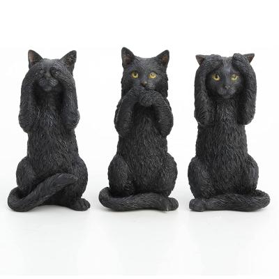 custom factory wholesale animal toy resin cat figurine thumbnail