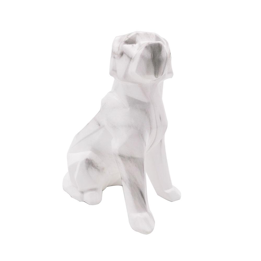 marble porcelain bulldog ceramic husky dog figurine