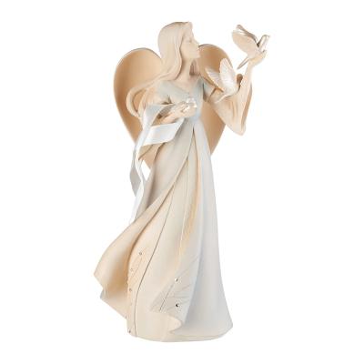 wholesale cheap mini small polyresin cute resin angel figurine for chrismtas home decor