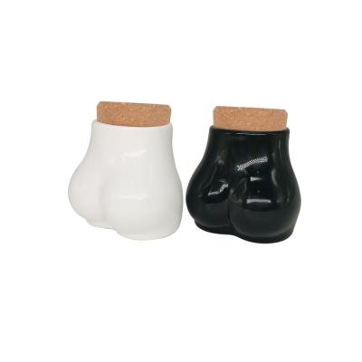 human woman female bum shaped ceramic storage jar thumbnail