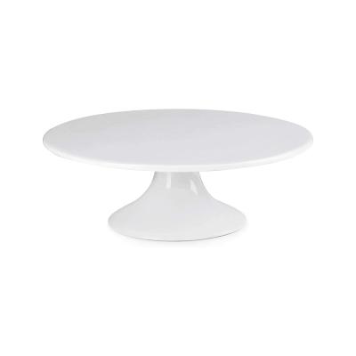 Factory Custom white pottery ceramic cake stand pate picture 1