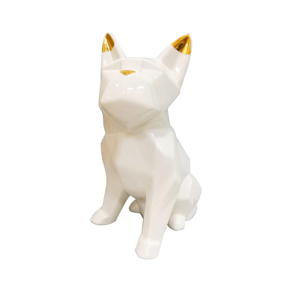 miniature ceramic porcelain pug dog figurine statue for home decor