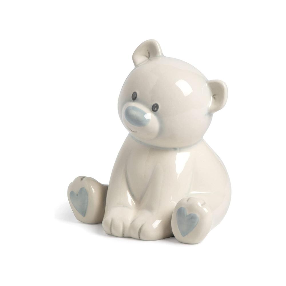 ceramic handmade vintage teddy bear shaped coin piggy bank money box