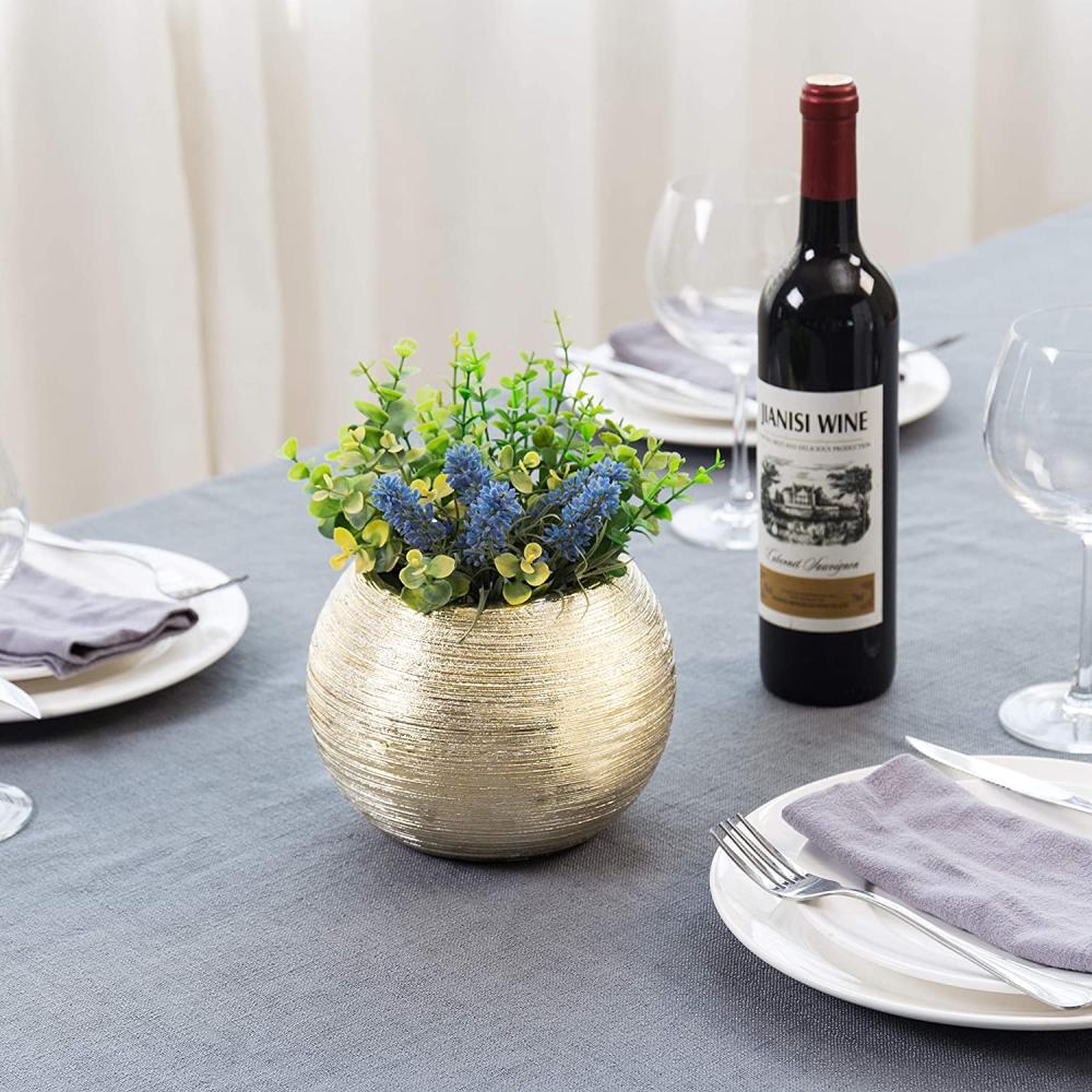 Porcelain Flower Decorative Bowl Luxury Ceramic Gold Vase picture 2