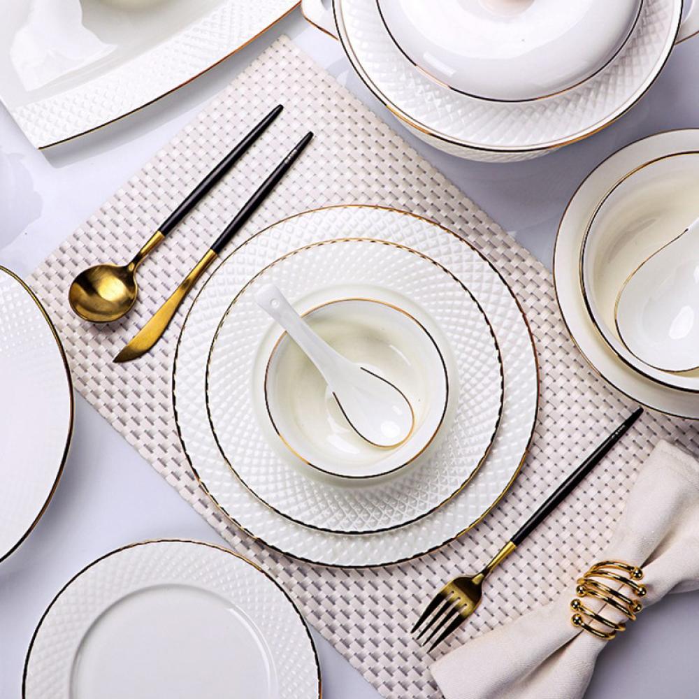 dinner gold rim charger plates with gold rim picture 2